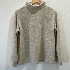 LL Bean Sherpa pull over fleece sweater